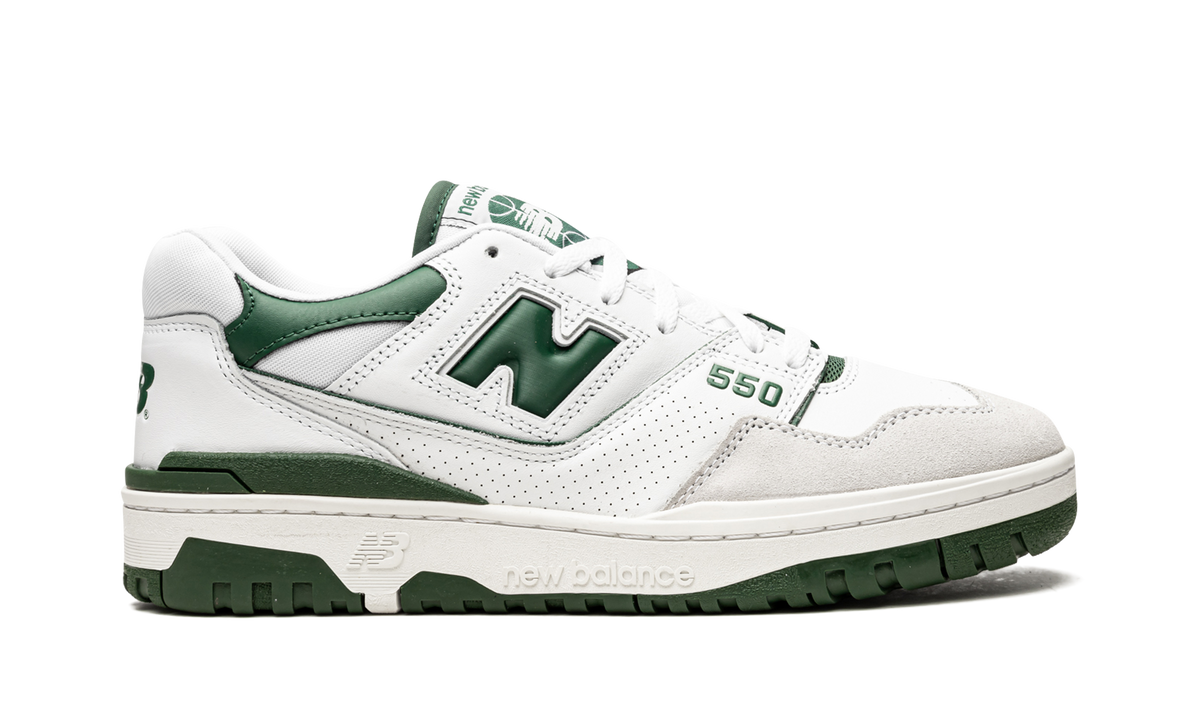 Overkicks - New Balance 550 White Green (BB550WT1) - detalle talón