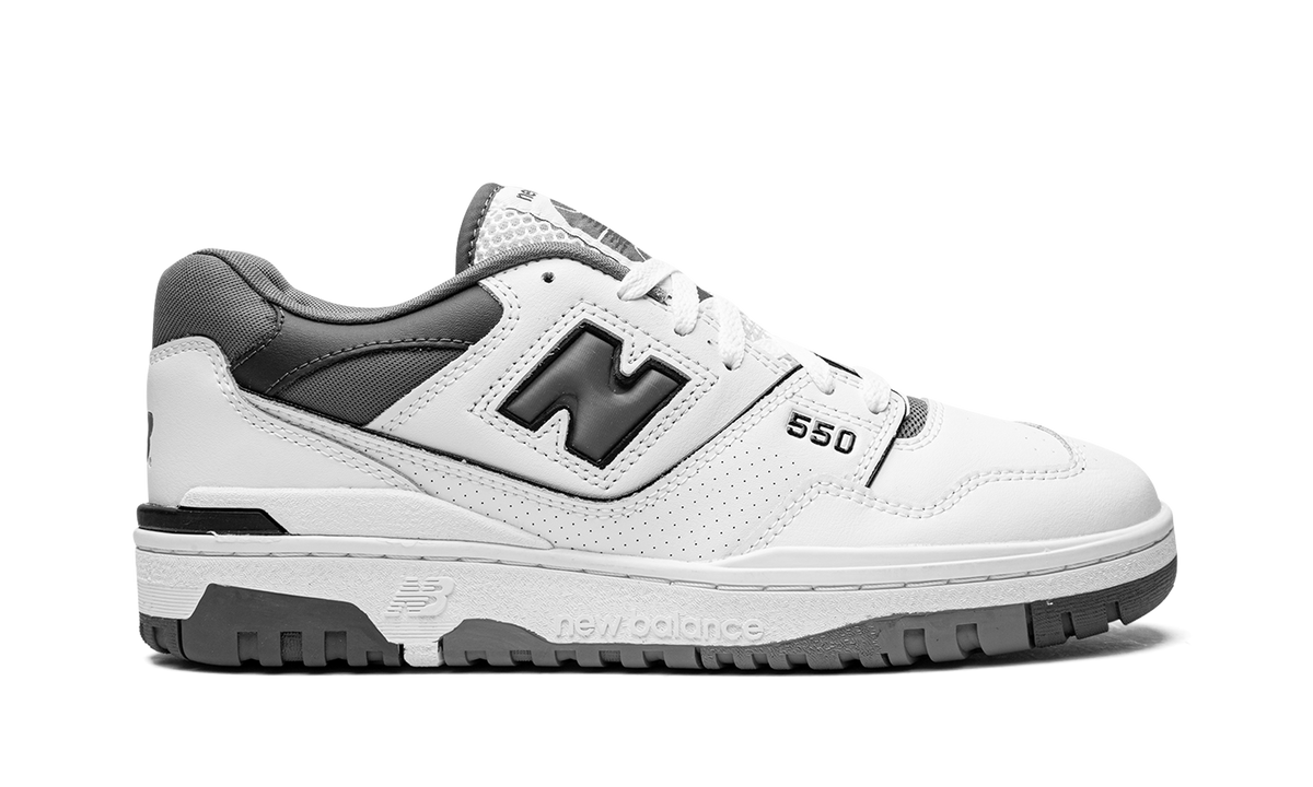 Overkicks - New Balance 550 White Grey Dark Grey (BB550WTG) - detalle talón