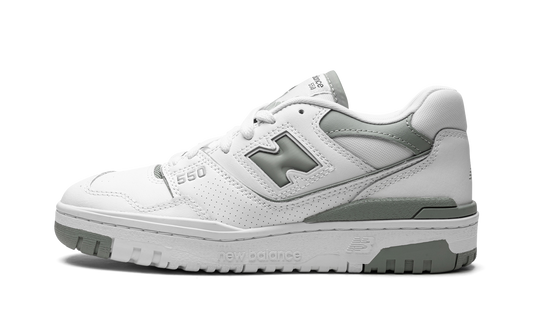 Overkicks - New Balance 550 White Juniper (Womens) (BBW550BG) - vista lateral