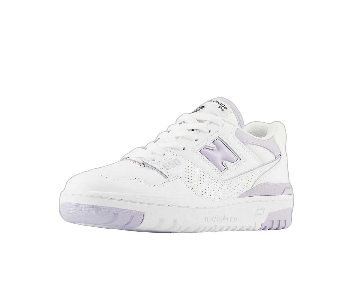 Overkicks - New Balance 550 White Lilac (Womens) (BBW550BV) - vista trasera