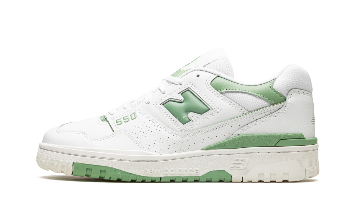 Overkicks - New Balance 550 White Mint Green (BB550FS1) - vista lateral