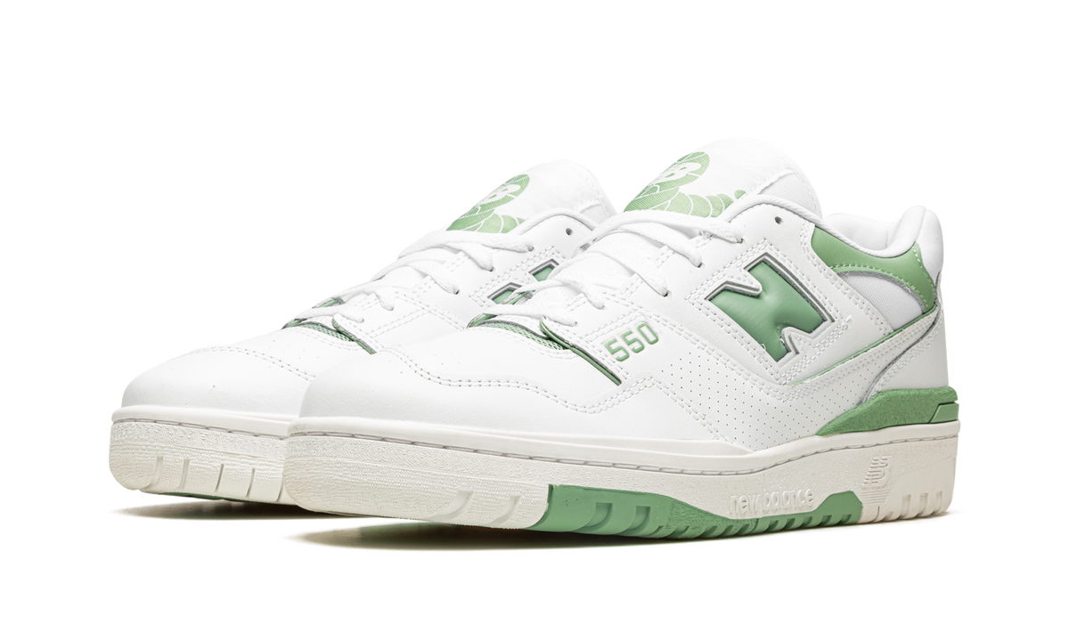 Overkicks - New Balance 550 White Mint Green (BB550FS1) - vista trasera