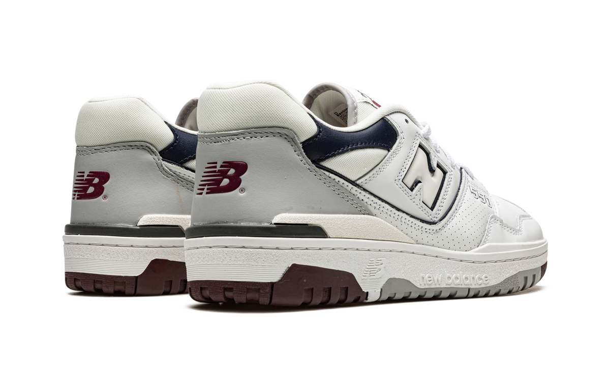 Overkicks - New Balance 550 White Natural Indigo Burgundy (BB550PWB) - par completo
