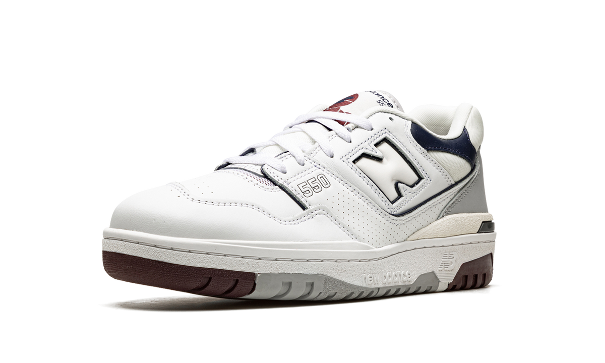 Overkicks - New Balance 550 White Natural Indigo Burgundy (BB550PWB) - detalle suela
