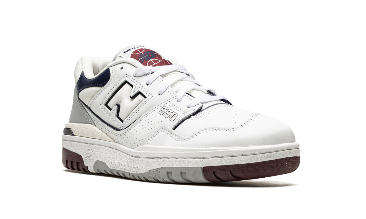 Overkicks - New Balance 550 White Natural Indigo Burgundy (BB550PWB) - detalle lateral interior