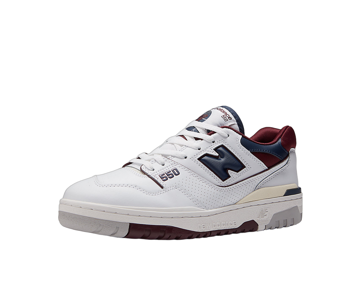 Overkicks - New Balance 550 White Navy NB Burgundy (BB550NCD) - vista trasera