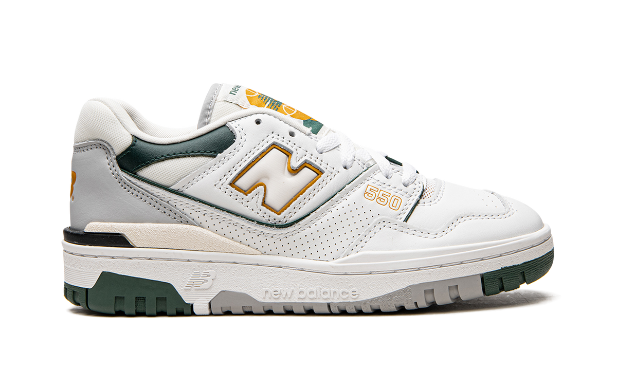 Overkicks - New Balance 550 White Nightwatch Green (BB550PWC) - detalle talón