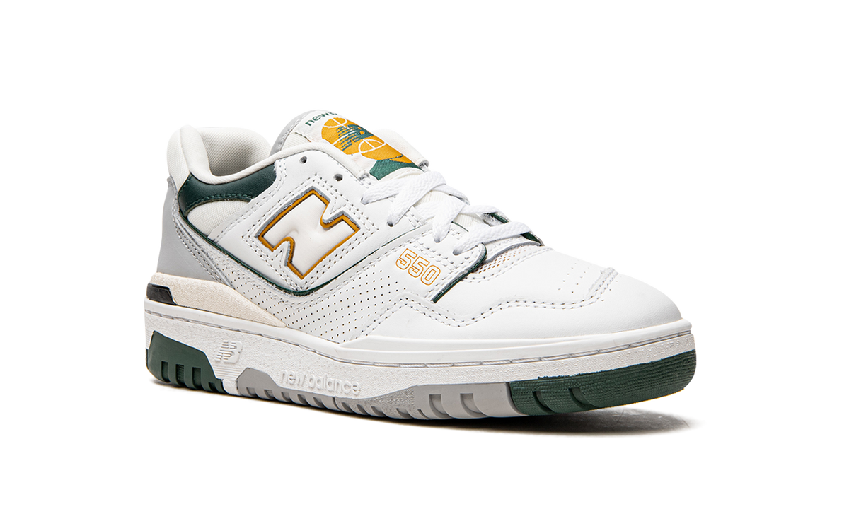 Overkicks - New Balance 550 White Nightwatch Green (BB550PWC) - detalle lateral interior