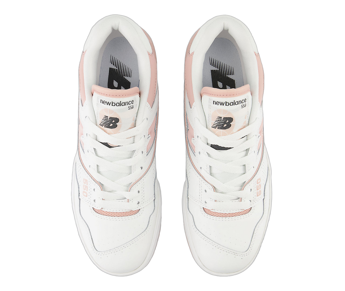 Overkicks - New Balance 550 White Pink Sand (Womens) (BBW550BP) - par completo