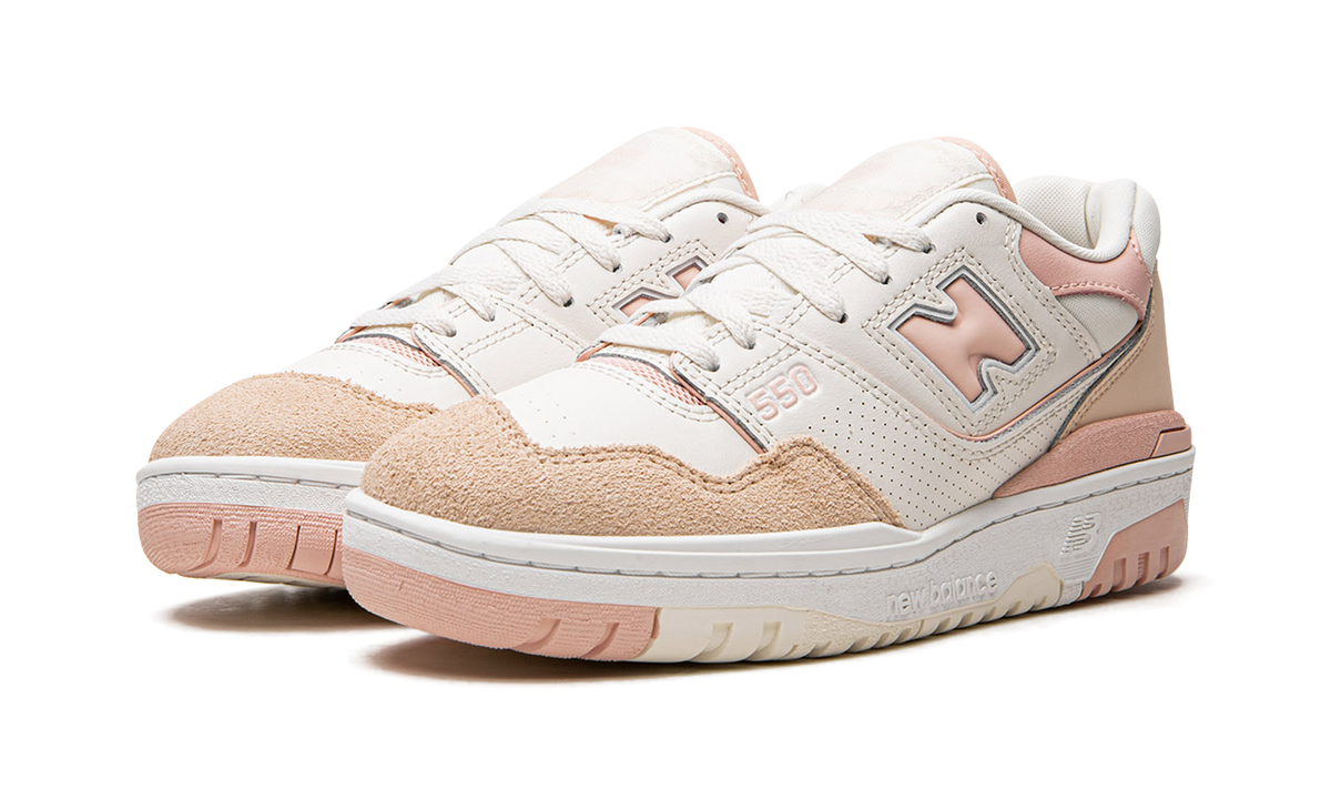 Overkicks - New Balance 550 White Pink (Womens) (BBW550WP) - vista trasera