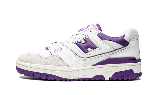 Overkicks - New Balance 550 White Purple (BB550WR1) - vista lateral