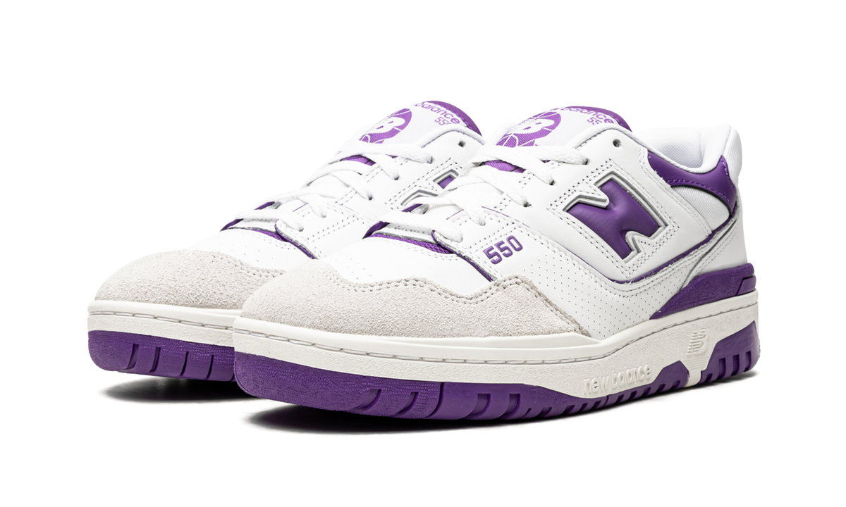 Overkicks - New Balance 550 White Purple (BB550WR1) - vista trasera