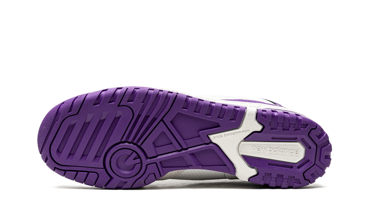 Overkicks - New Balance 550 White Purple (BB550WR1) - vista superior