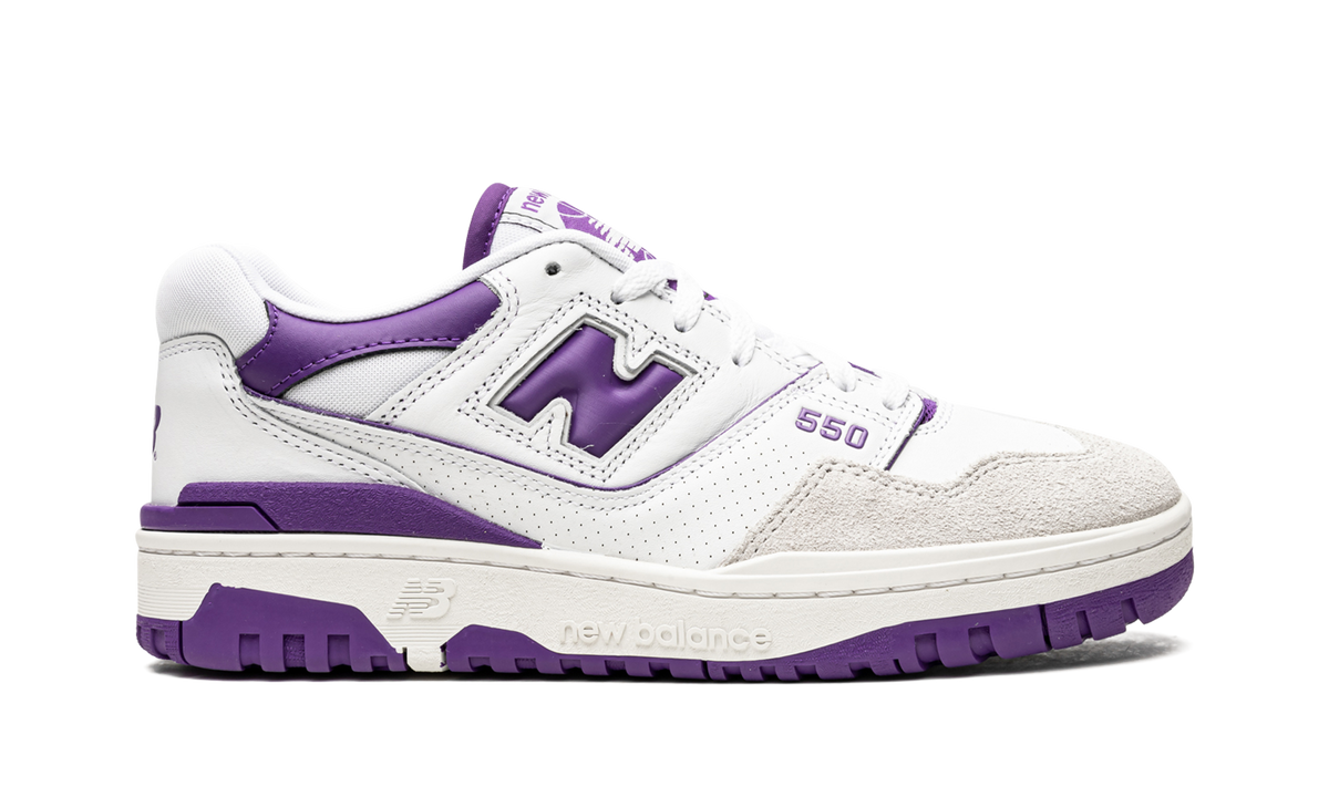 Overkicks - New Balance 550 White Purple (BB550WR1) - detalle talón