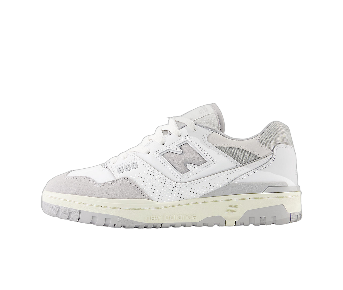 Overkicks - New Balance 550 White Rain Cloud (BB550NEA) - vista lateral