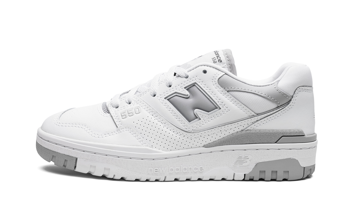 Overkicks - New Balance 550 White Rain Cloud (Womens) (BBW550BB) - vista lateral