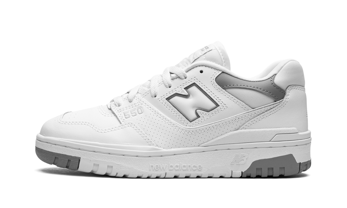 Overkicks - New Balance 550 White Shadow Grey (BB550SWA) - vista lateral