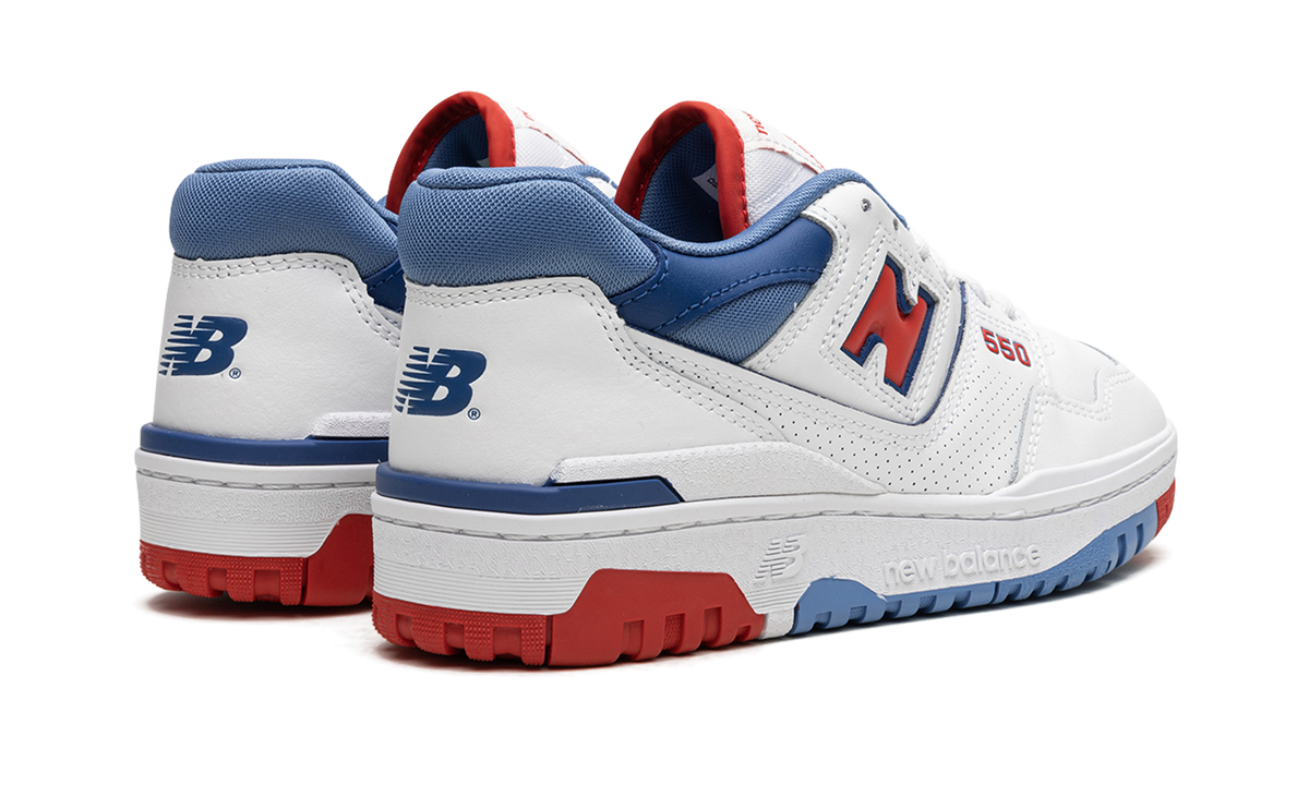 Overkicks - New Balance 550 White True Red Atlantic Blue (BB550NCH) - par completo