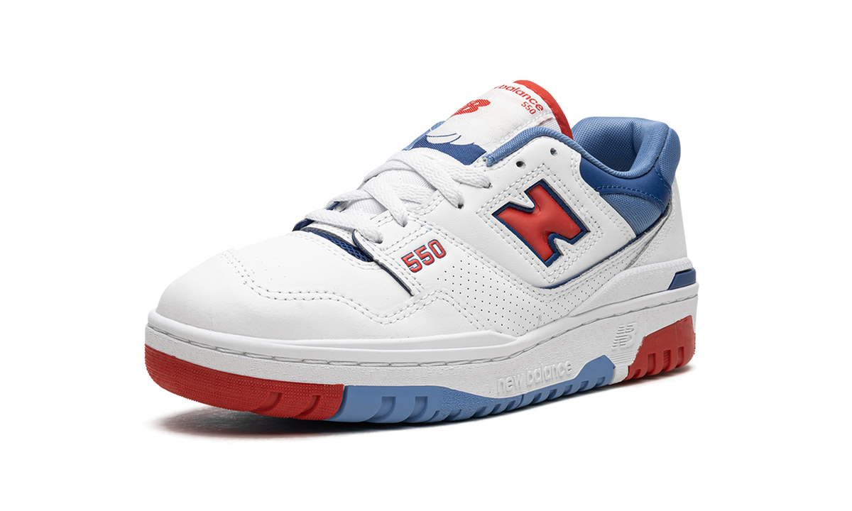 Overkicks - New Balance 550 White True Red Atlantic Blue (BB550NCH) - detalle suela