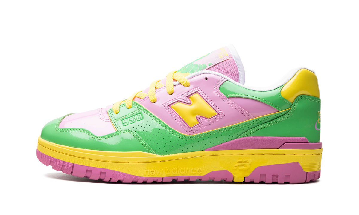 Overkicks - New Balance 550 Y2K Patent Leather Pack Pink Green (BB550YKA) - vista lateral