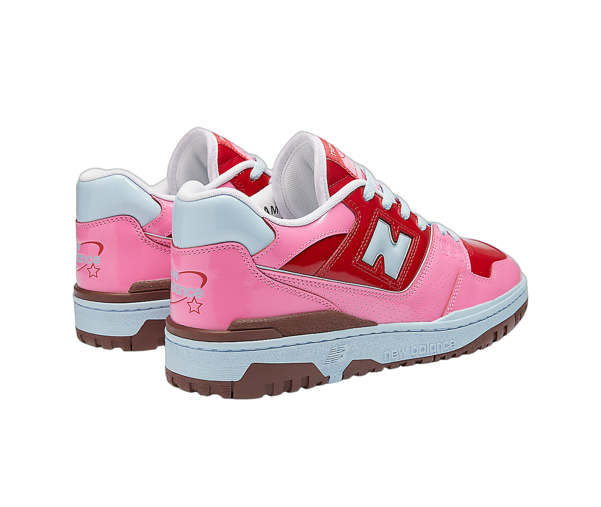 Overkicks - New Balance 550 Y2K Patent Leather Pack Red Pink (BB550YKC) - par completo