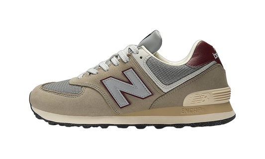 Overkicks - New Balance 574 Arid Stone Monarch Burgundy (U574SKB) - vista lateral