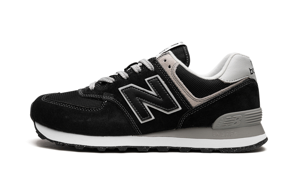 Overkicks - New Balance 574 Black White (ML574EVB) - vista lateral