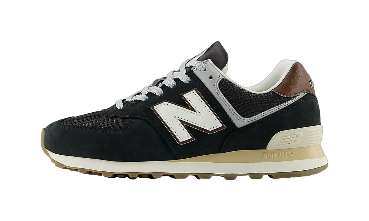 Overkicks - New Balance 574 Brown Dark Silver Metallic (U5748SB) - vista lateral