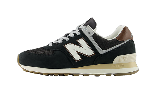 Overkicks - New Balance 574 Brown Dark Silver Metallic (U5748SB) - vista lateral