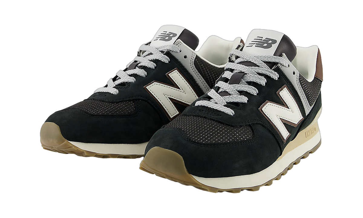 Overkicks - New Balance 574 Brown Dark Silver Metallic (U5748SB) - vista trasera