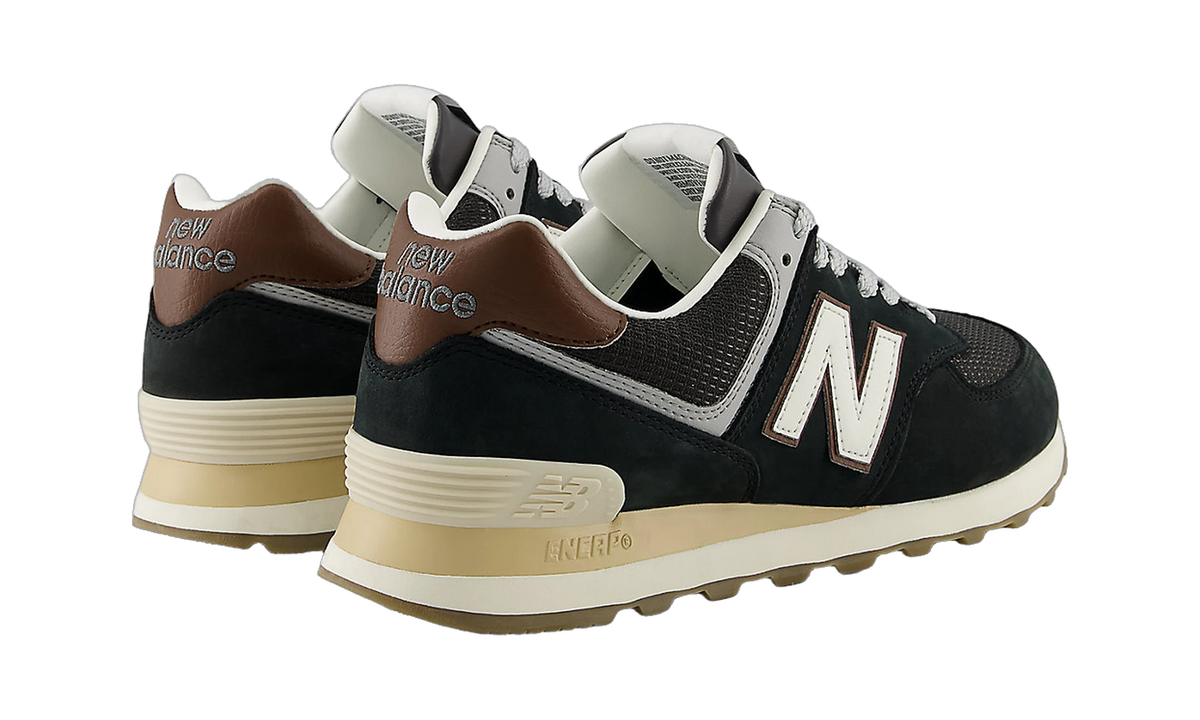 Overkicks - New Balance 574 Brown Dark Silver Metallic (U5748SB) - par completo