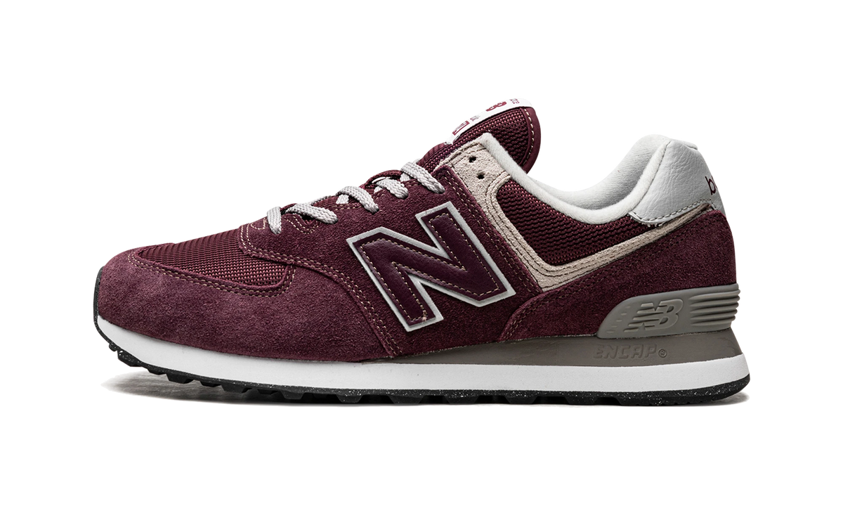 Overkicks - New Balance 574 Burgundy White (ML574EVM) - vista lateral