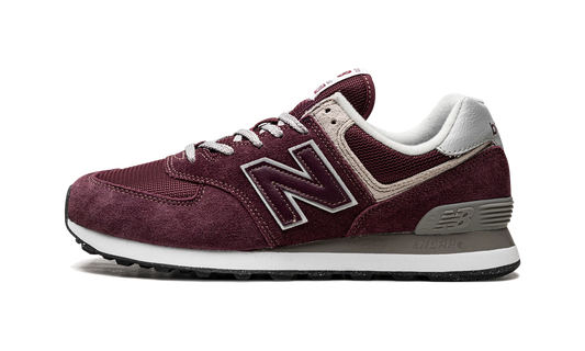 Overkicks - New Balance 574 Burgundy White (ML574EVM) - vista lateral