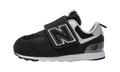 New Balance 574 Hook and Loop Black Silver Metallic (TD)