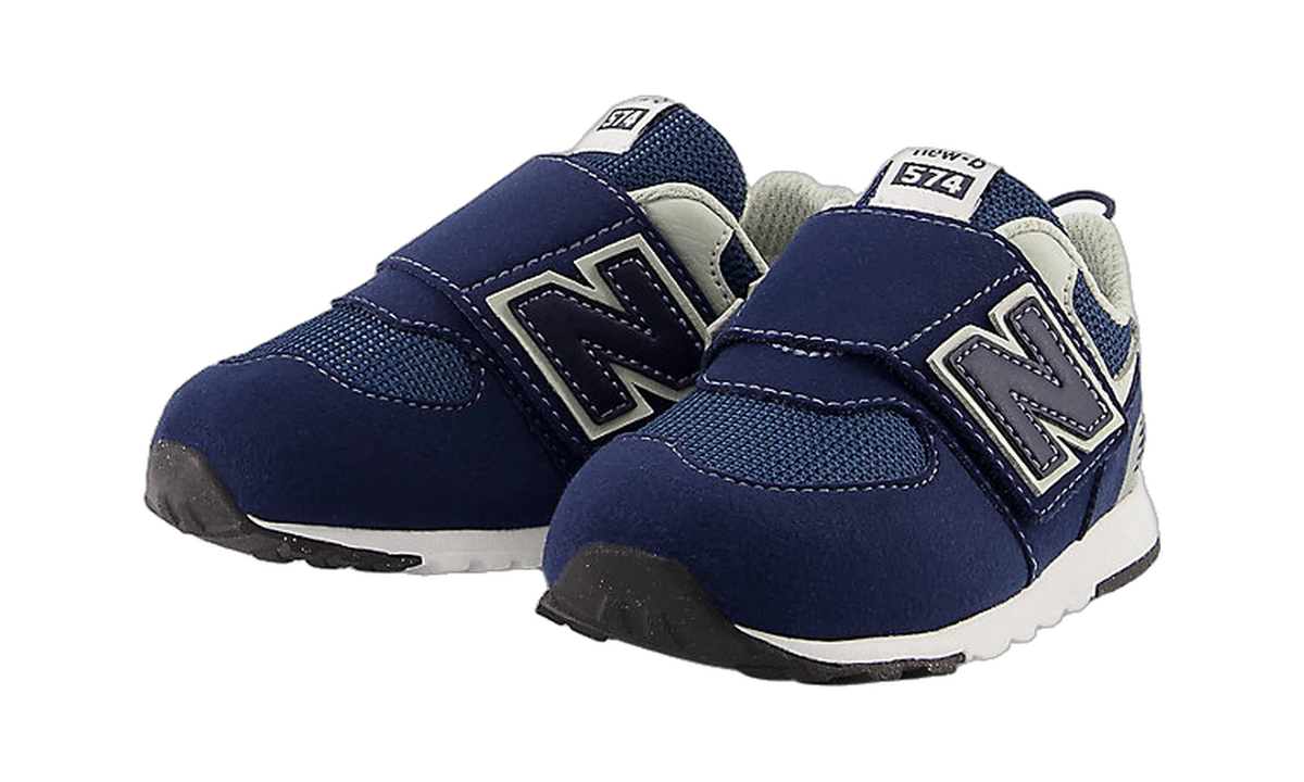Overkicks - New Balance 574 Hook and Loop Navy White (TD) (NW574NV) - imagen 2