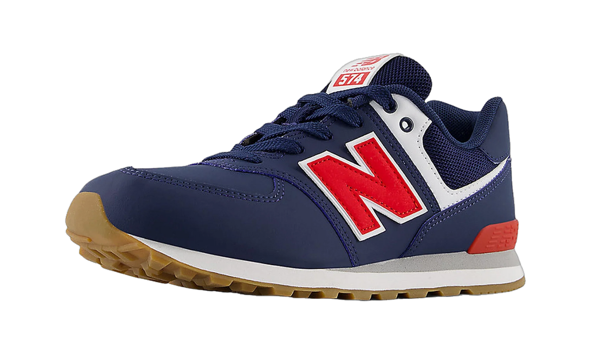 Overkicks - New Balance 574 Lace Navy Team Red (GS) (GC574NF) - imagen 2