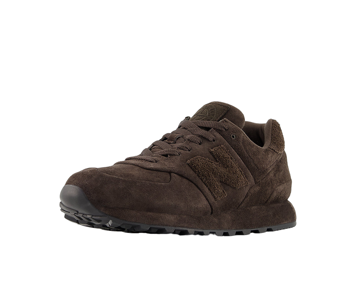 Overkicks - New Balance 574 Legacy Stone Island Ghost Dark Brown (U574BSI1) - vista trasera