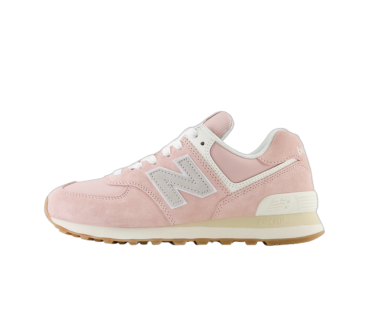 Overkicks - New Balance 574 Ligt Pink Angora (Womens) (WL574QE2) - vista lateral
