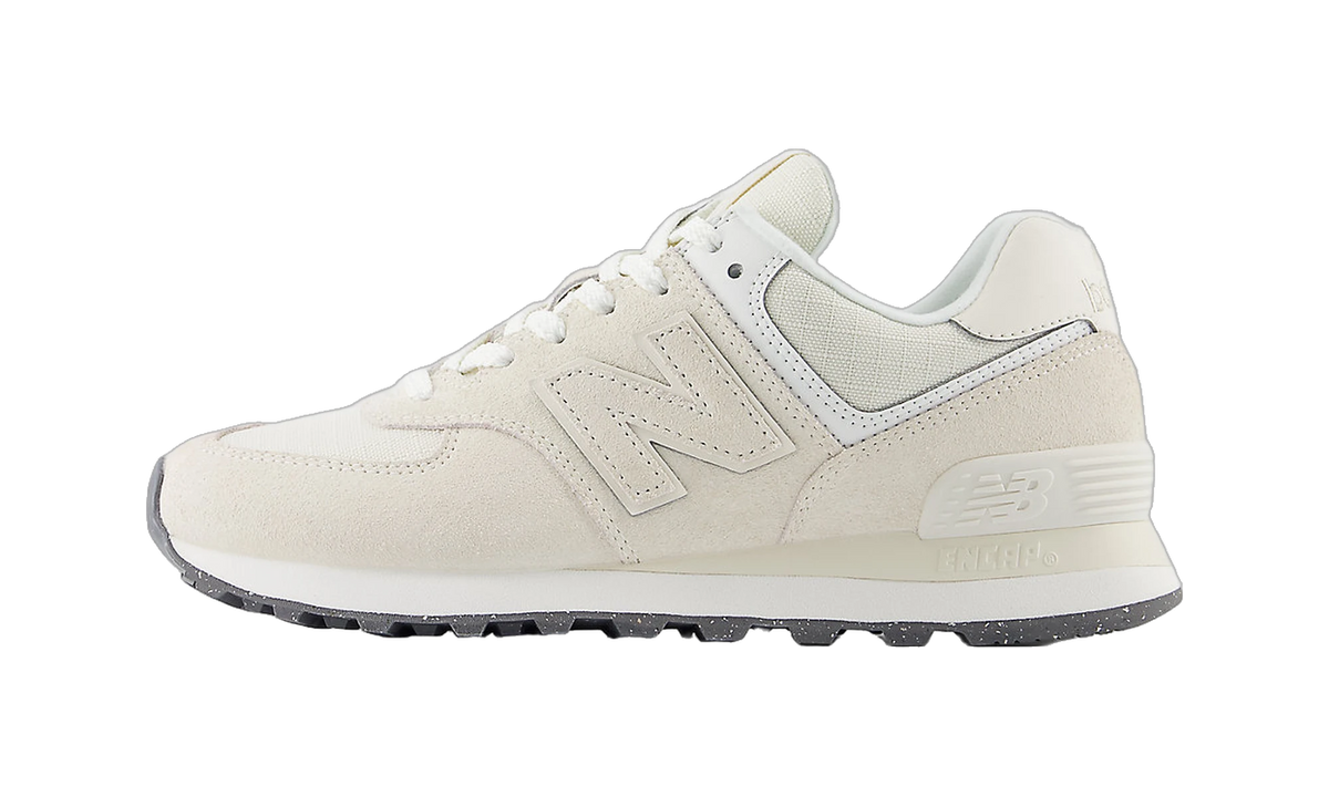 Overkicks - New Balance 574 Linen Sea Salt (Womens) (WL574RBL) - vista lateral