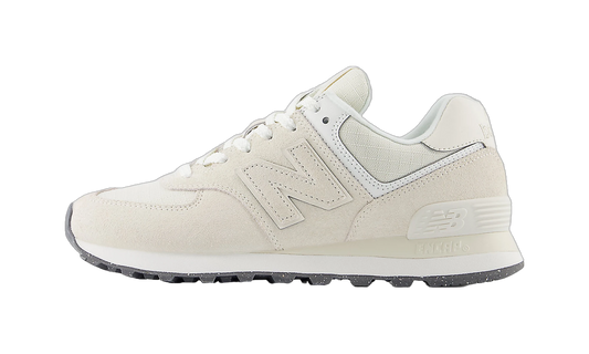 Overkicks - New Balance 574 Linen Sea Salt (Womens) (WL574RBL) - vista lateral
