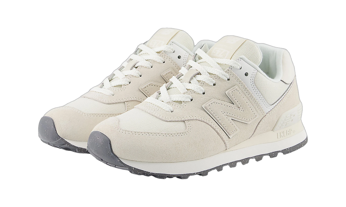 Overkicks - New Balance 574 Linen Sea Salt (Womens) (WL574RBL) - vista trasera