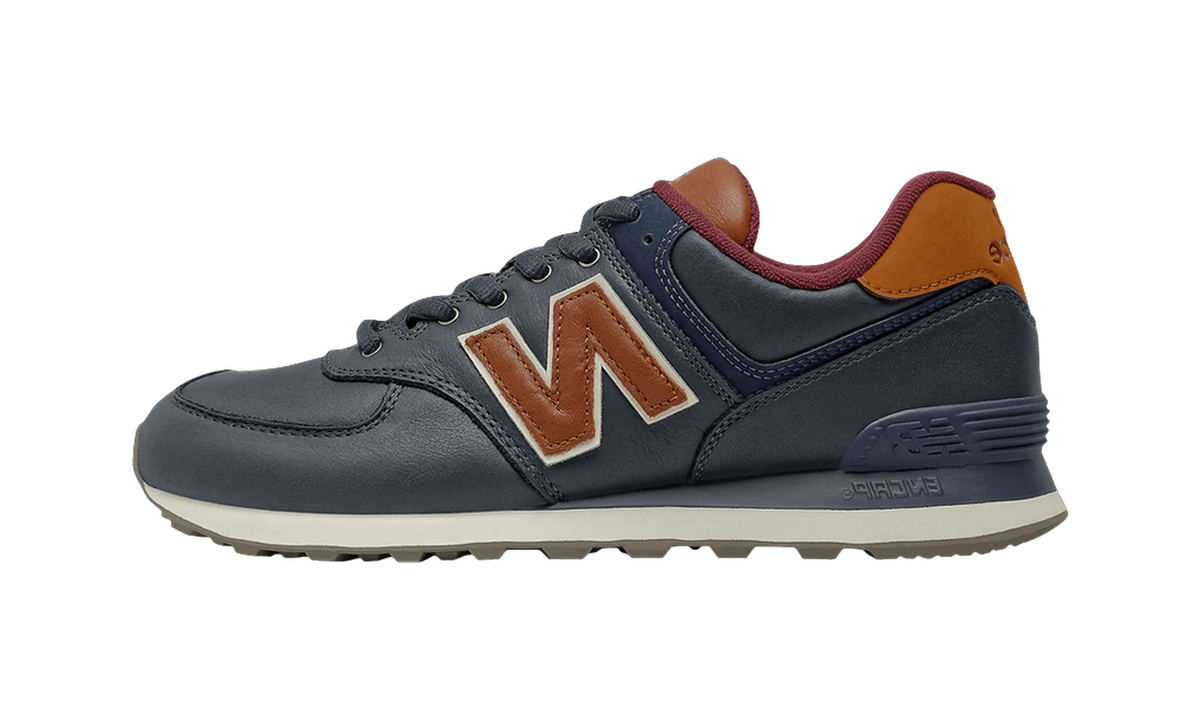 Overkicks - New Balance 574 NB Navy Classic Burgundy (ML574OMC) - vista lateral