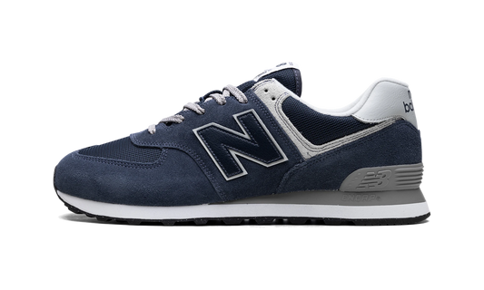 Overkicks - New Balance 574 Navy White (ML574EVN) - vista lateral