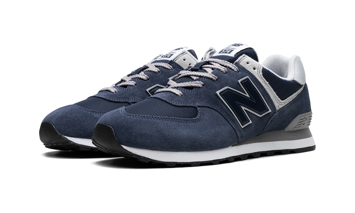 Overkicks - New Balance 574 Navy White (ML574EVN) - vista trasera