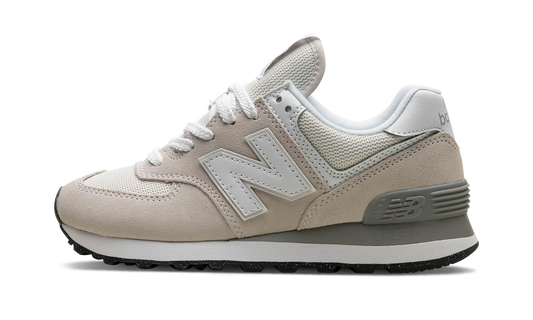 Overkicks - New Balance 574 Nimbus Cloud White (Womens) (WL574EVW) - vista lateral