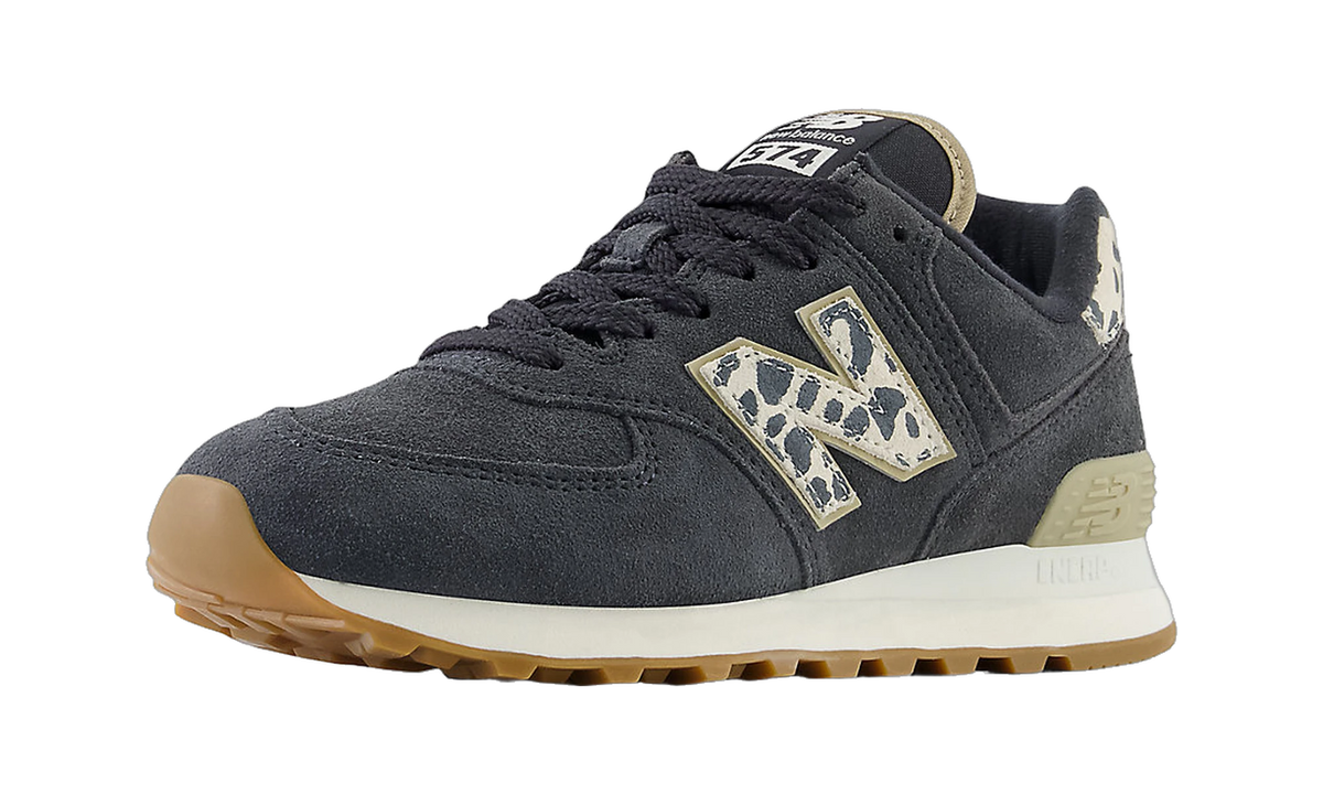 Overkicks - New Balance 574 Phantom Leopard Gum (Womens) (WL574XE2) - vista trasera