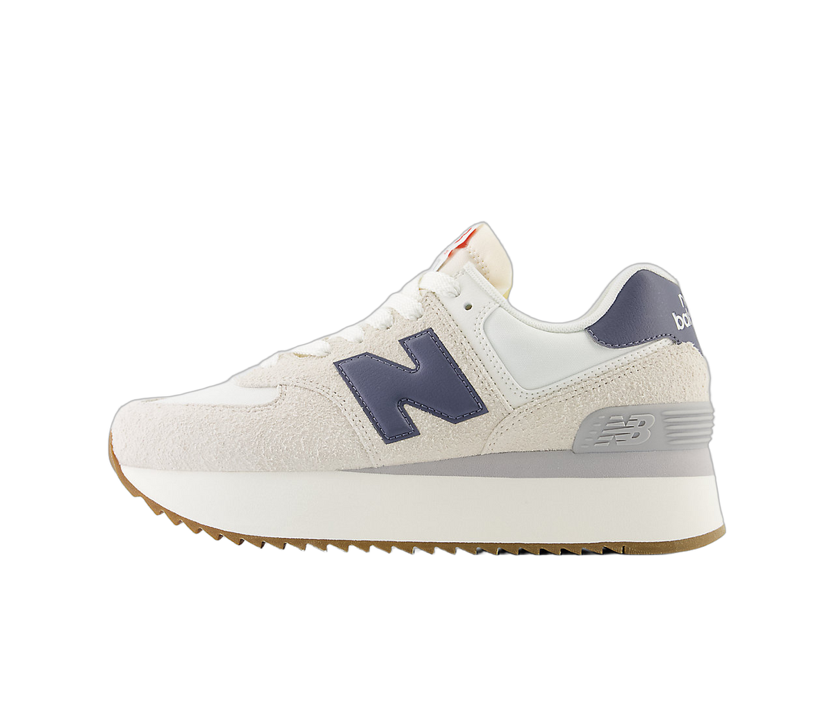 Overkicks - New Balance 574 Plus Moonbeam Dark Arctic Grey (Womens) (WL574ZQA) - vista lateral