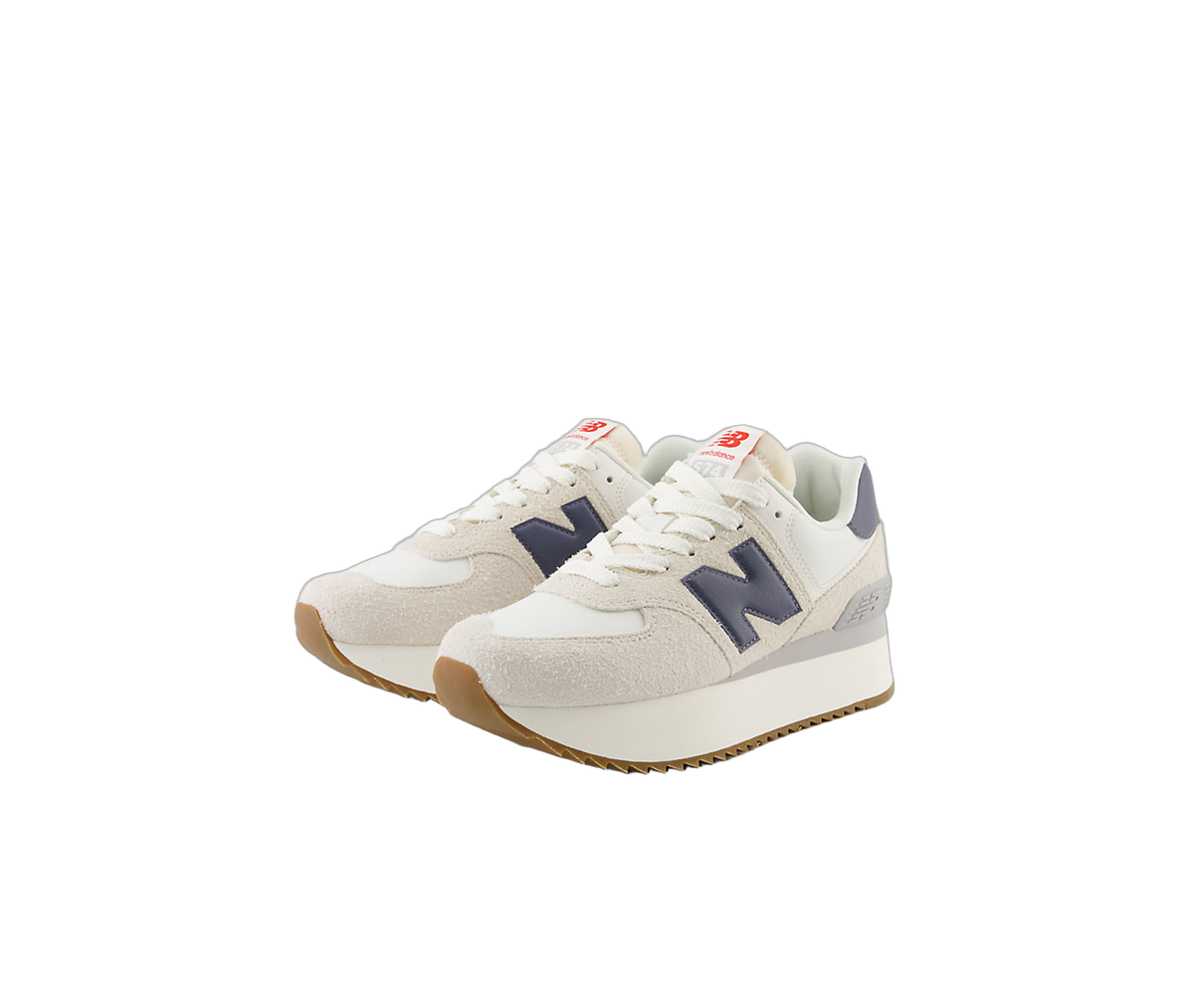 Overkicks - New Balance 574 Plus Moonbeam Dark Arctic Grey (Womens) (WL574ZQA) - vista trasera