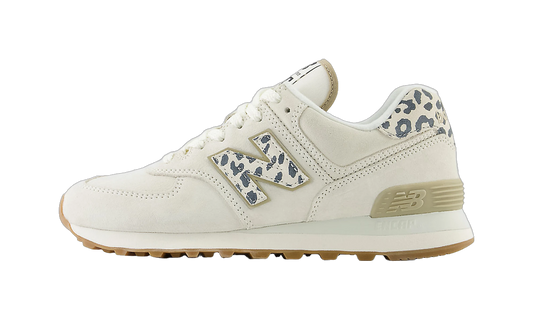 Overkicks - New Balance 574 Sea Salt Leopard Gum (Womens) (WL574XD2) - vista lateral