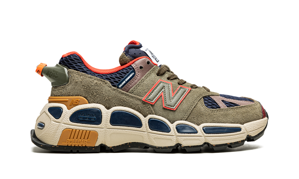 Overkicks - New Balance 574 YURT Salehe Bembury Team Forest Green (MS574YSB) - detalle talón